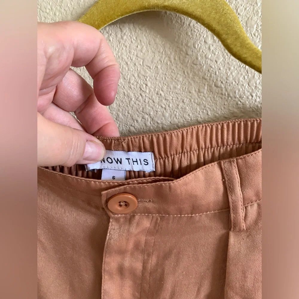 Satin Sheen Cargo Pants With Elastic/Tie Cuffs 🌴 - Picture 9 of 13